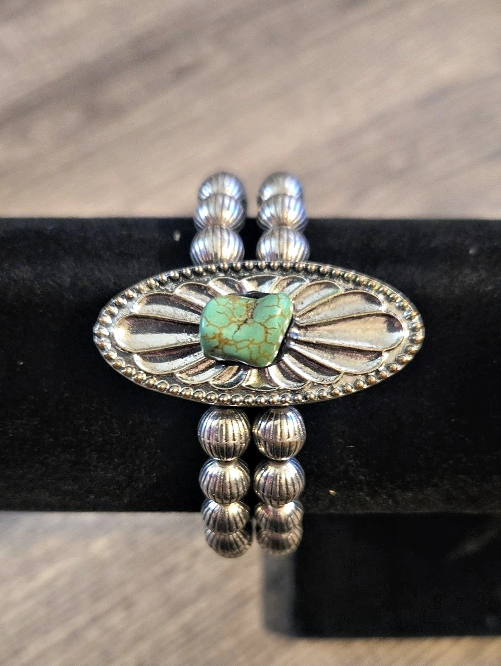 Turquoise Statement Beaded Bracelet